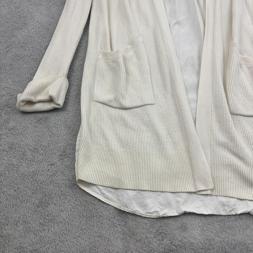 Lululemon Still At Ease Wrap Cardigan Sweater Womens 8 Ivory Cashlu Tencel Lagen - Picture 4 of 13